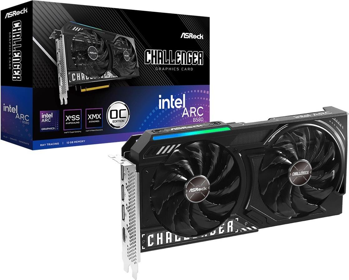 ASRock Arc B580 Challenger 12GB OC Grafikkarte - 12GB GDDR6, HDMI, DP, 2x DP (B580 CL 12GO) von ASRock
