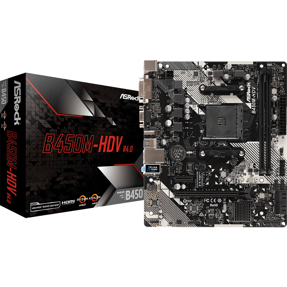 ASRock B450M-HDV R4.0 Mainboard Sockel AM4 von ASRock