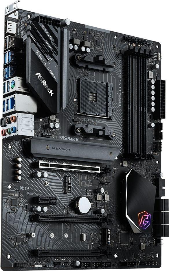 ASRock B550 PG Riptide - Motherboard - ATX - Socket AM4 - AMD B550 Chipsatz - USB-C Gen2, USB 3.2 Gen 1, USB 3.2 Gen 2 - 2.5 Gigabit LAN - Onboard-Grafik (CPU erforderlich) - HD Audio (8-Kanal) von ASRock