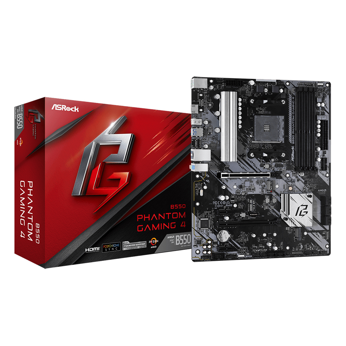 ASRock B550 Phantom Gaming 4 Mainboard Sockel AM4 von ASRock