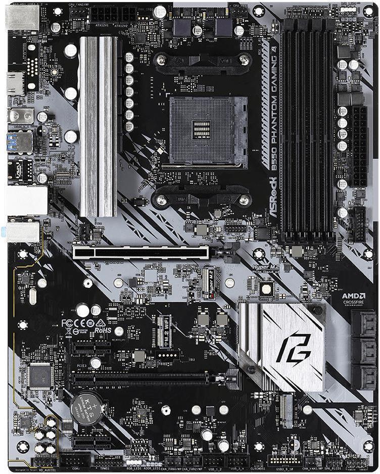 ASRock B550 Phantom Gaming 4 - Motherboard - ATX - Socket AM4 - AMD B550 - USB 3,2 Gen 1 - Gigabit LAN - Onboard-Grafik (CPU erforderlich) - HD Audio (8-Kanal) (90-MXBCY0-A0UAYZ) von ASRock