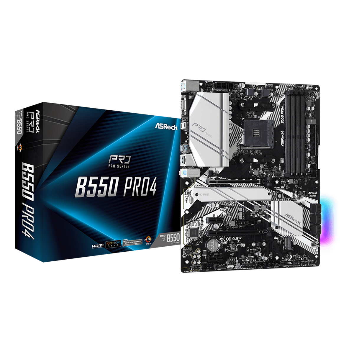 ASRock B550 Pro4 Mainboard Sockel AM4 von ASRock