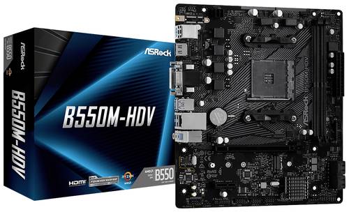 ASRock B550M-HDV Mainboard Sockel (PC) AMD AM4 Formfaktor (Details) Micro-ATX Mainboard-Chipsatz AMD von ASRock