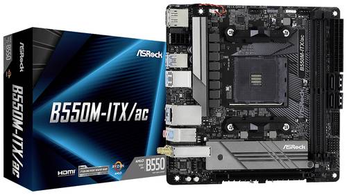 ASRock B550M-ITX/ac Mainboard Sockel (PC) AMD AM4 Formfaktor (Details) Mini-ITX Mainboard-Chipsatz A von ASRock