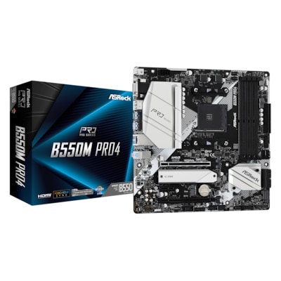 ASRock B550M Pro4 mATX Mainboard  Sockel AM4 M.2/HDMI/DP/VGA/USB3.2(Gen2) von ASRock