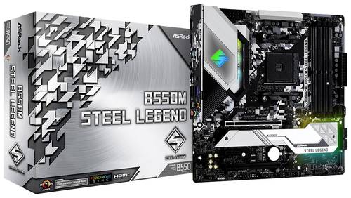 ASRock B550M Steel Legend Mainboard Sockel (PC) AMD AM4 Formfaktor (Details) Micro-ATX Mainboard-Chi von ASRock