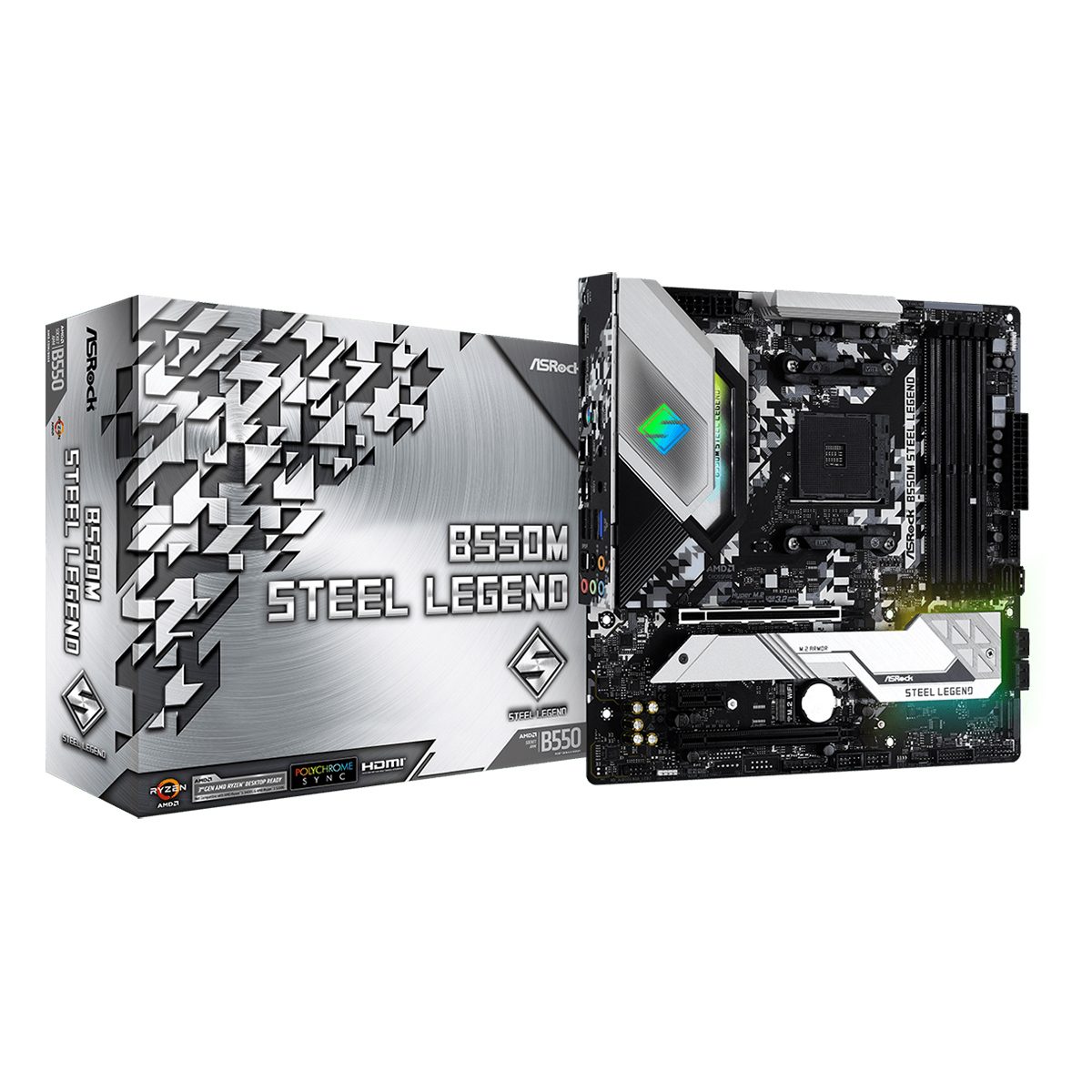 ASRock B550M Steel Legend Mainboard Sockel AM4 von ASRock