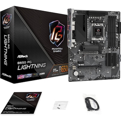 ASRock B650 PG LIGHTNING ATX Mainboard AM5/HDMI/M.2/USB-C von ASRock