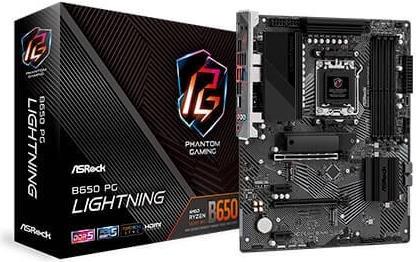 ASRock B650 PG Lightning - Motherboard - ATX - Socket AM5 - AMD B650 Chipsatz - USB 3,2 Gen 1, USB-C 3,2 Gen2, USB-C 3,2 Gen 2x2 - 2,5 Gigabit LAN - Onboard-Grafik (CPU erforderlich) - HD Audio (8-Kanal) (90-MXBK20-A0UAYZ) von ASRock
