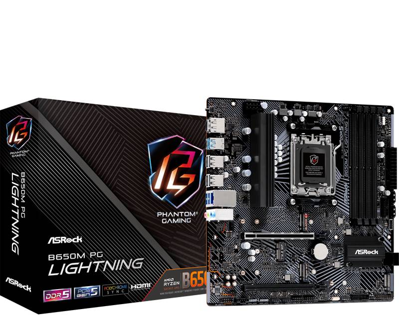 ASRock B650M PG Lightning Mainboard Sockel AM5 von ASRock