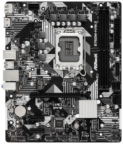ASRock B760M-H/M.2 Mainboard Sockel (PC) Intel® 1700 Formfaktor (Details) Micro-ATX Mainboard-Chips von ASRock