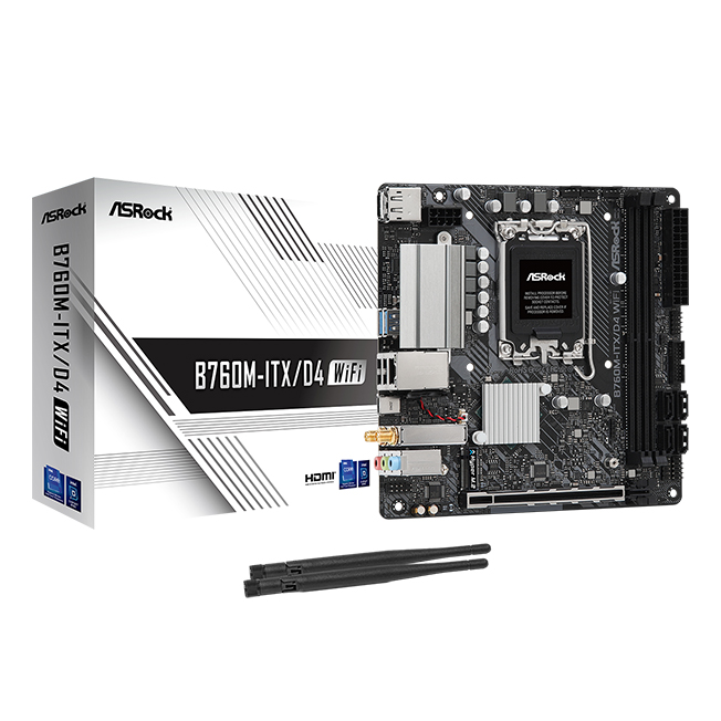 ASRock B760M-ITX/D4 WiFi Mainboard von ASRock
