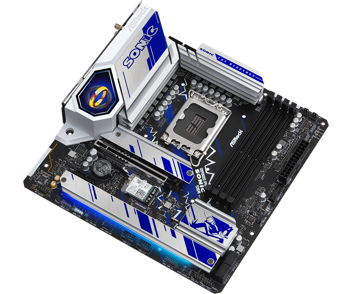 ASRock B760M PG Sonic WiFi - Motherboard - micro ATX - LGA1700-Sockel - B760 Chipsatz - USB 3,2 Gen 1, USB 3,2 Gen 2, USB-C 3,2 Gen2 - 2,5 Gigabit LAN, Bluetooth, Wi-Fi - Onboard-Grafik (CPU erforderlich) - HD Audio (8-Kanal) (90-MXBKM0-A0UAYZ) von ASRock