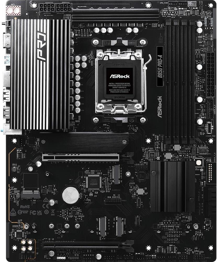 ASRock B850 Pro-A DDR5 AM5 retail - AMD Sockel AM5 (Ryzen Zen4) (90-MXBQM-A0UAYZ) - Sonderposten von ASRock