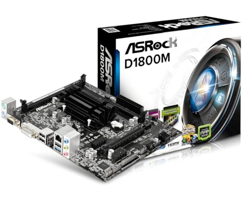 ASRock D1800M Mainboard Sockel (micro-ATX, 2x DDR3 Speicher, SATA III, 3x USB 2.0) von ASRock