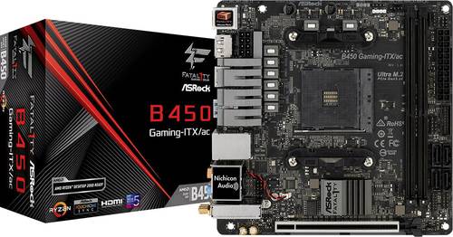 ASRock B450 Gaming-ITX/AC Mainboard Sockel (PC) AMD AM4 Formfaktor (Details) Mini-ITX Mainboard-Chip von ASRock