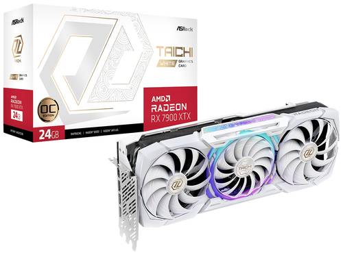 ASRock Grafikkarte AMD Radeon RX 7900 XTX Taichi White OC 24GB GDDR6-RAM PCIe x16 HDMI®, DisplayPor von ASRock