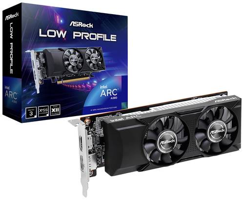 ASRock Grafikkarte Intel Arc™ A380 6GB GDDR6-SDRAM PCIe x8 DisplayPort, HDMI® von ASRock