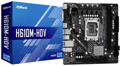 ASRock H610M-HDV Mainboard Sockel (PC) Intel® 1700 Formfaktor (Details) Micro-ATX Mainboard-Chipsat von ASRock