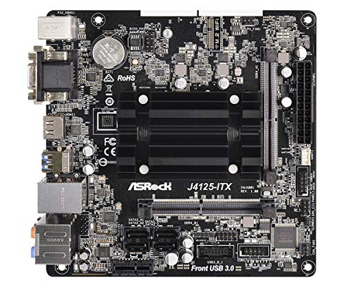 ASRock J4125-ITX, Intel, SOC (J4125), 2DDR4 (SO-DIMM), 8GB, VGA+DVI+HDMI, GBLAN, 4SATA3, 4USB3.2, MITX, One Size von ASRock