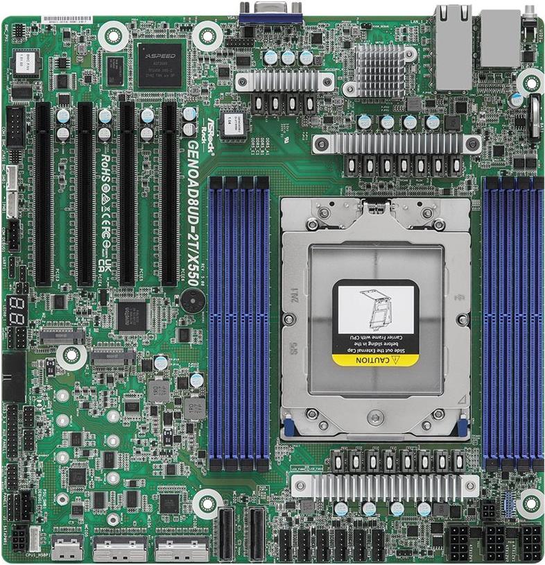 ASRock Mainboard GENOAD8UD-2T/X550 micro-ATX Sockel SP5 Single (GENOAD8UD-2T/X550) von ASRock