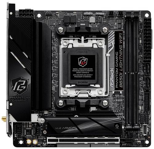 ASRock Phantom Gaming B650I Lightning WiFi Mainboard Sockel (PC) AMD AM5 Formfaktor (Details) Mini-A von ASRock