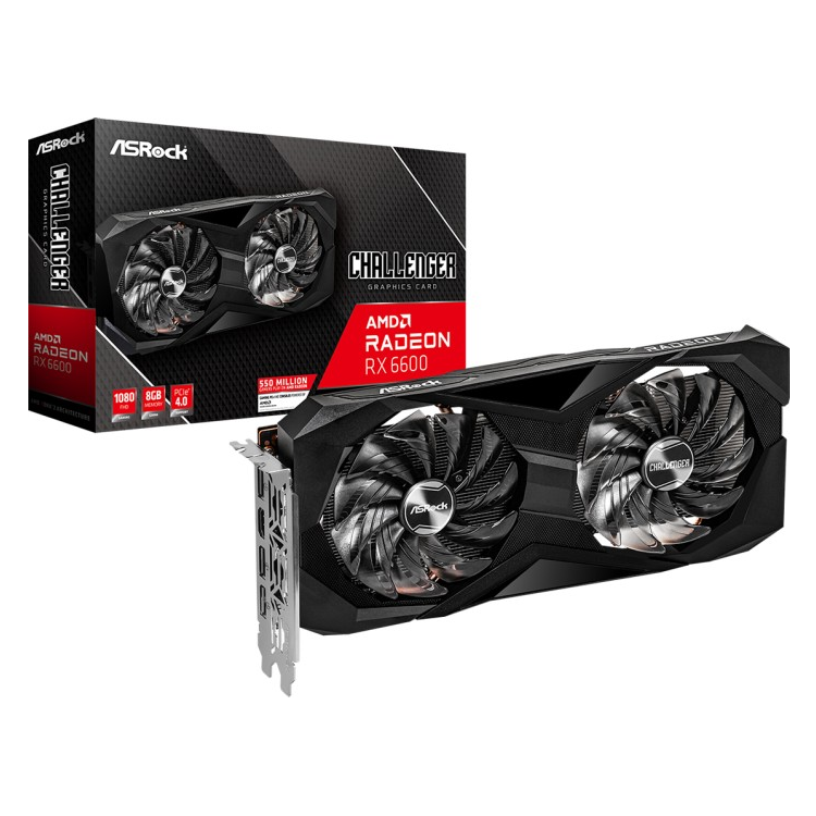 ASRock Radeon RX 6600 Challenger D 8GB - 8GB GDDR6, HDMI, 3x DP von ASRock