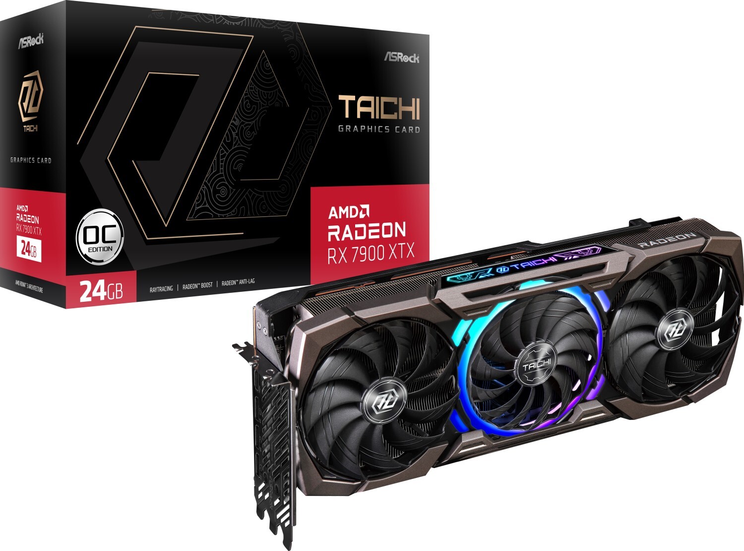 ASRock Radeon RX 7900 XTX Taichi OC Grafikkarte - 24GB GDDR6, HDMI, 3x DP von ASRock