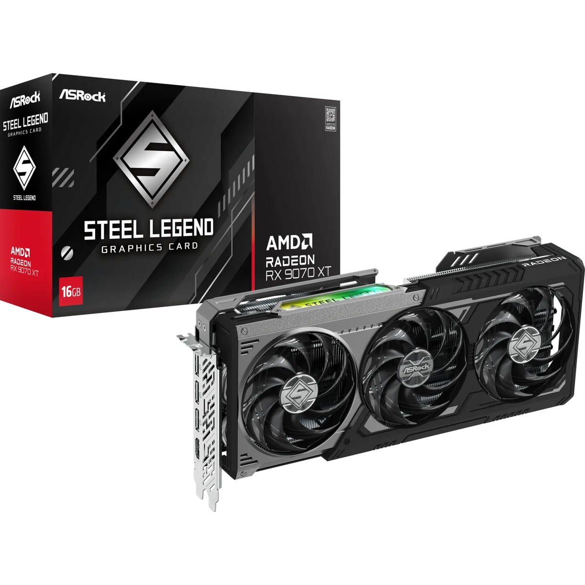 ASRock Radeon RX 9070 XT Steel Legend Dark - 16GB GDDR6, 1x HDMI, 3x DP ASRock Radeon RX 9070 XT Steel Legend Dark - 16GB GDDR6, 1x HDMI, 3x DP von ASRock