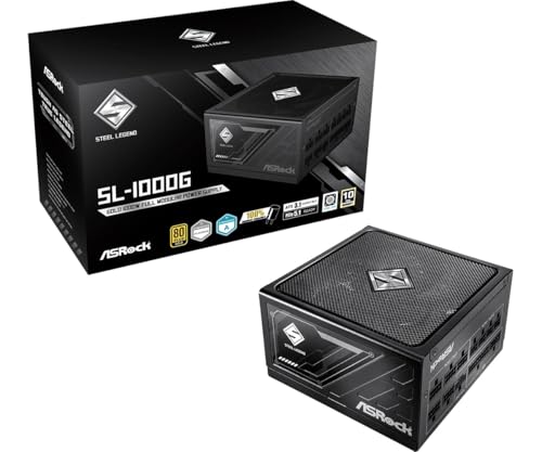 ASRock Steel Legend PC-Netzteil, 1000W, ATX, 80+ Gold-Zertifizierung von ASRock