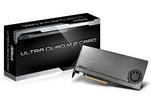 ASRock Ultra Quad m.2 Card – Controller-Karte 4 x SSD m.2 PCI-E 4 x – Bus PCI-Express 16 x 3.0 (Kategorie: Karte Controller), One Size von ASRock