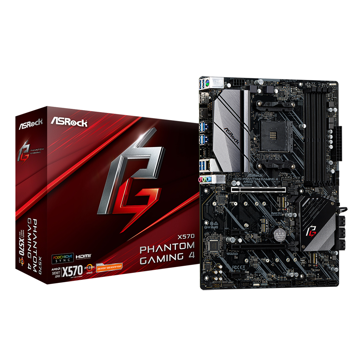 ASRock X570 Phantom Gaming 4 Mainboard Sockel AM4 von ASRock