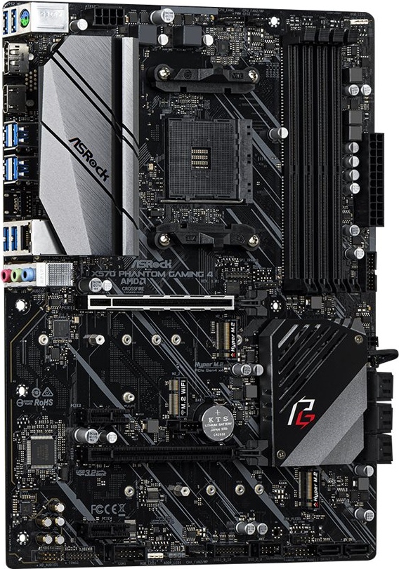 ASRock X570 Phantom Gaming 4 - Motherboard - ATX - Socket AM4 - AMD X570 - USB 3,2 Gen 1, USB 3,2 Gen 2 - Gigabit LAN - Onboard-Grafik (CPU erforderlich) - HD Audio (8-Kanal) (90-MXBAU0-A0UAYZ) von ASRock