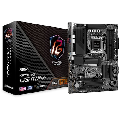 ASRock X670E PHANTOM GAMING LIGHTNING ATX Mainboard AM5 HDMI/DP/M.2/USB3.2 von ASRock