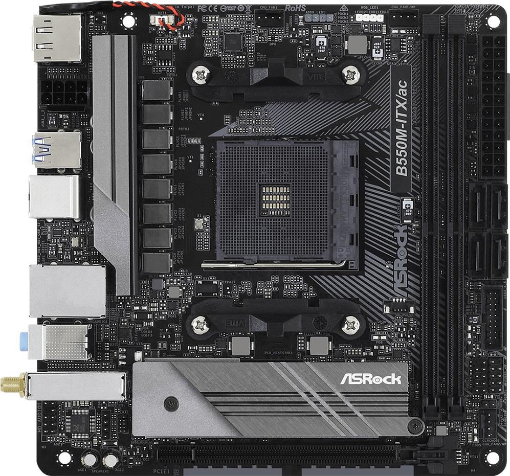 AsRock B550M-ITX/ac - Motherboard - Mini-ITX - Socket AM4 - AMD B550 (90-MXBDH0-A0UAYZ) von ASRock