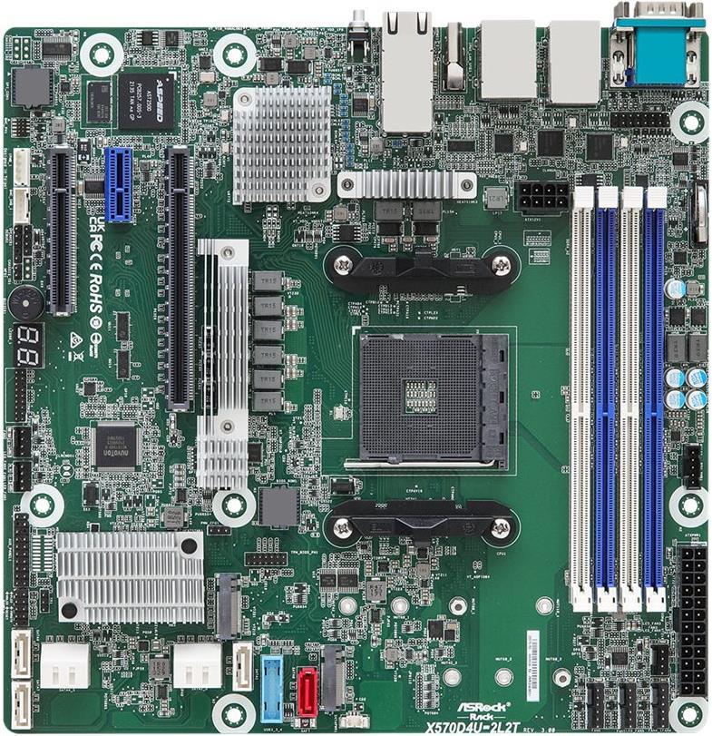 AsRock MBS AMD AM4 X570D4U-2L2T/BCM Broadcom (90-SXG9B7-A0UAYL) von ASRock