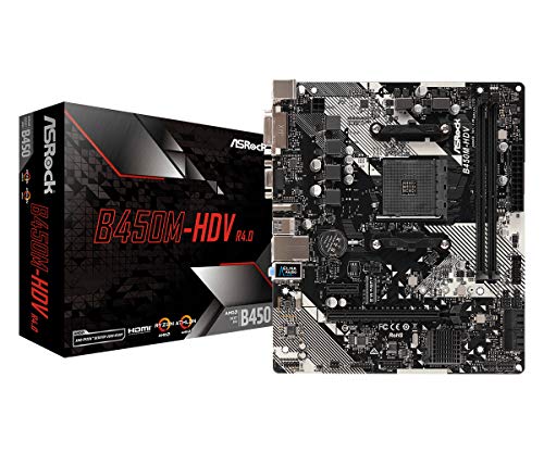 Asrock B450M-HDV R4.0 AMD B450 Socket AM4 Micro ATX von ASRock