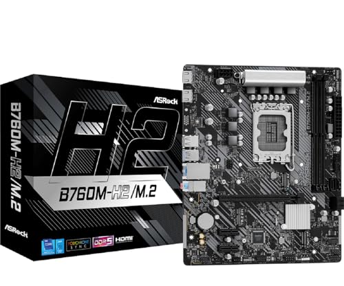 Asrock B760M-H2/M.2, Intel B760, 1700, Micro ATX, 2 DDR5, 2 HDMI, 2.5G LAN, PCIe4, 2X M.2 von ASRock
