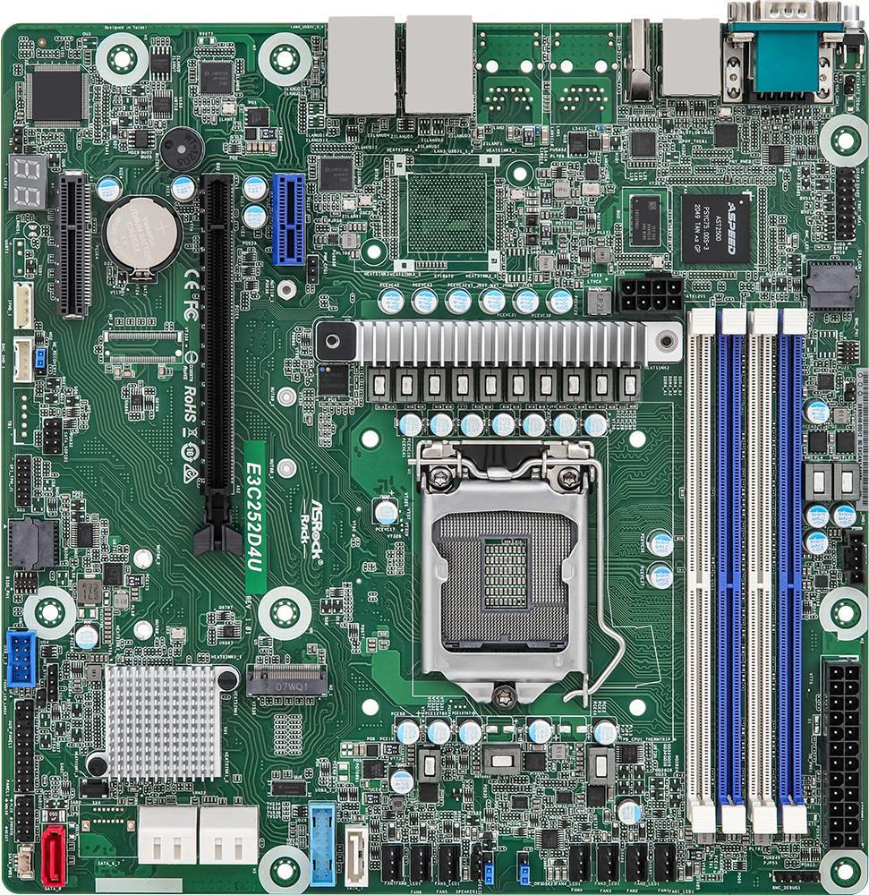 Asrock E3C252D4U Motherboard Intel C252 LGA 1200 (Socket H5) micro ATX (E3C252D4U) von ASRock