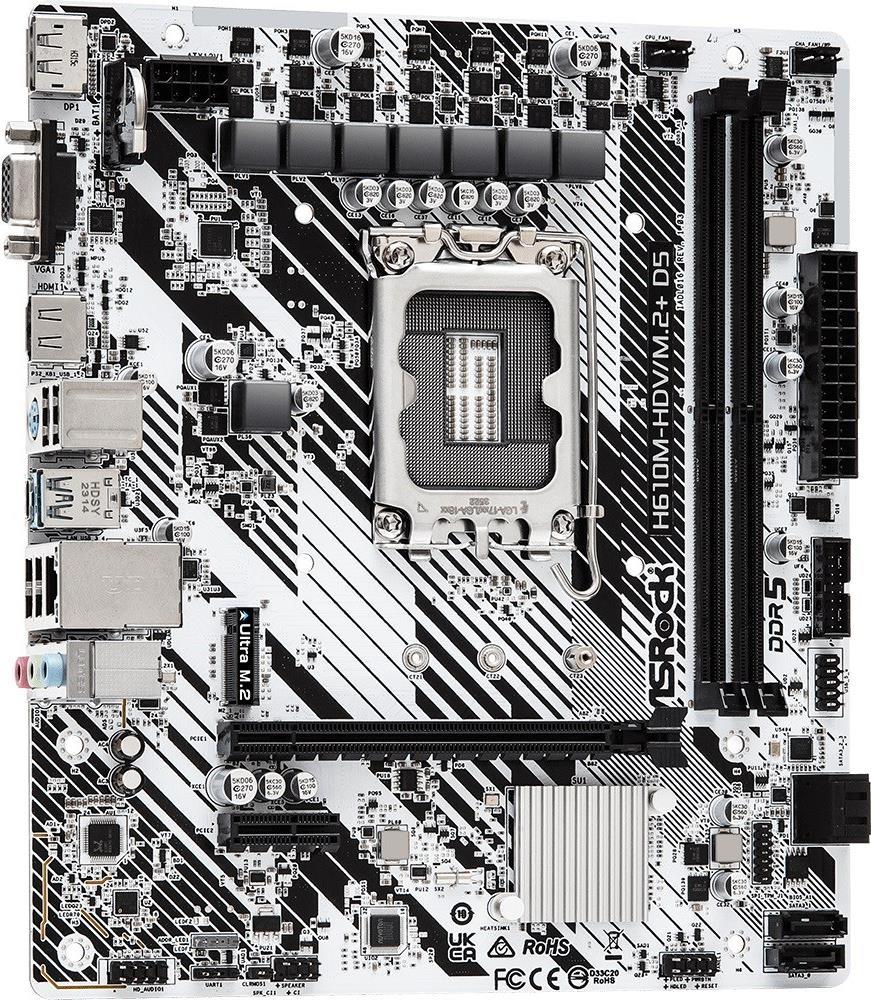 Asrock H610M-HDV/M.2+ D5 Intel H610 LGA 1700 micro ATX (H610M-HDV/M.2+ D5) von ASRock