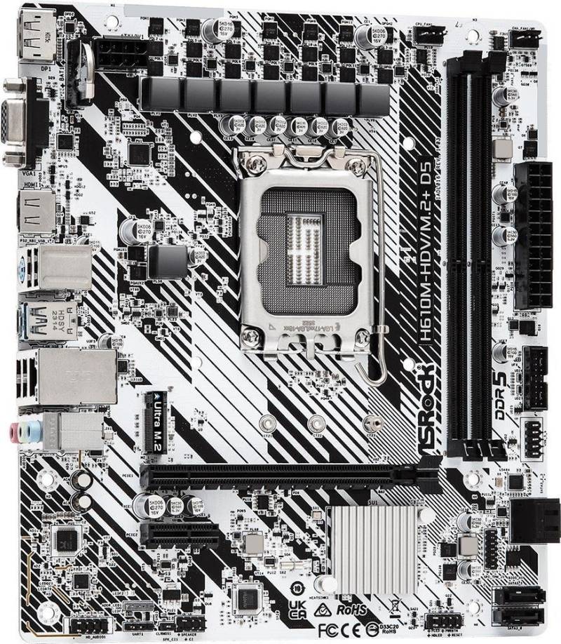 Asrock H610M-HDV/M.2+ D5 Intel H610 LGA 1700 micro ATX (H610M-HDV/M.2+ D5) von ASRock
