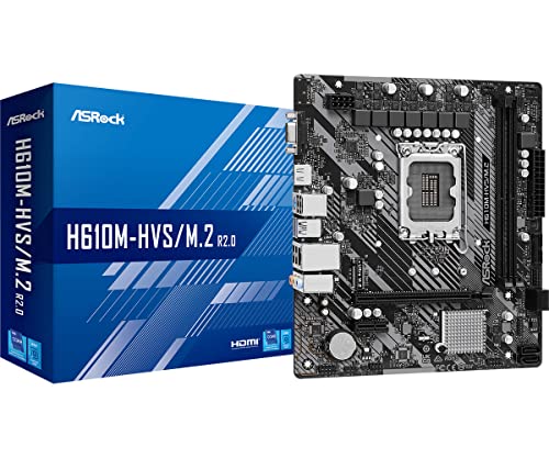 Asrock H610M-HVS/M.2 R2.0 Intel H610 LGA 1700 Micro ATX von ASRock