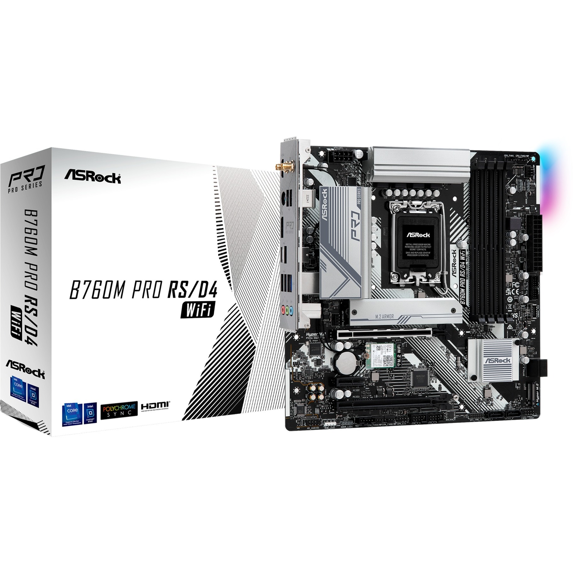 B760M Pro RS/D4 WiFi, Mainboard von ASRock