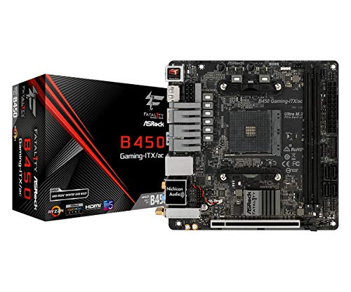 MB ASRock B450 Gaming-ITX/ac AM4 M-ITX HDMI/DP DDR4 Retail - AMD Sockel AM4 (Ryzen) - ITX, B450 Gaming-ITX/AC von ASRock