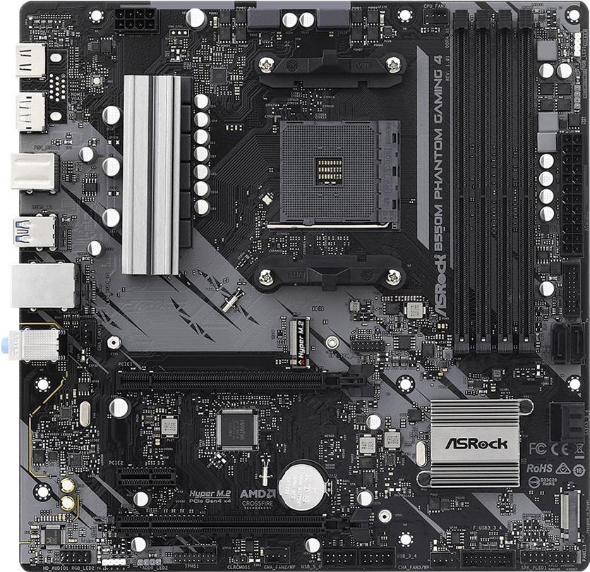 MB ASRock B550M Phantom Gam. 4 AM4 M-ATX HDMI/DP DDR4 retail - AMD Sockel AM4 (Ryzen) - Micro/Mini/Flex-ATX (90-MXBE90-A0UAYZ) von ASRock