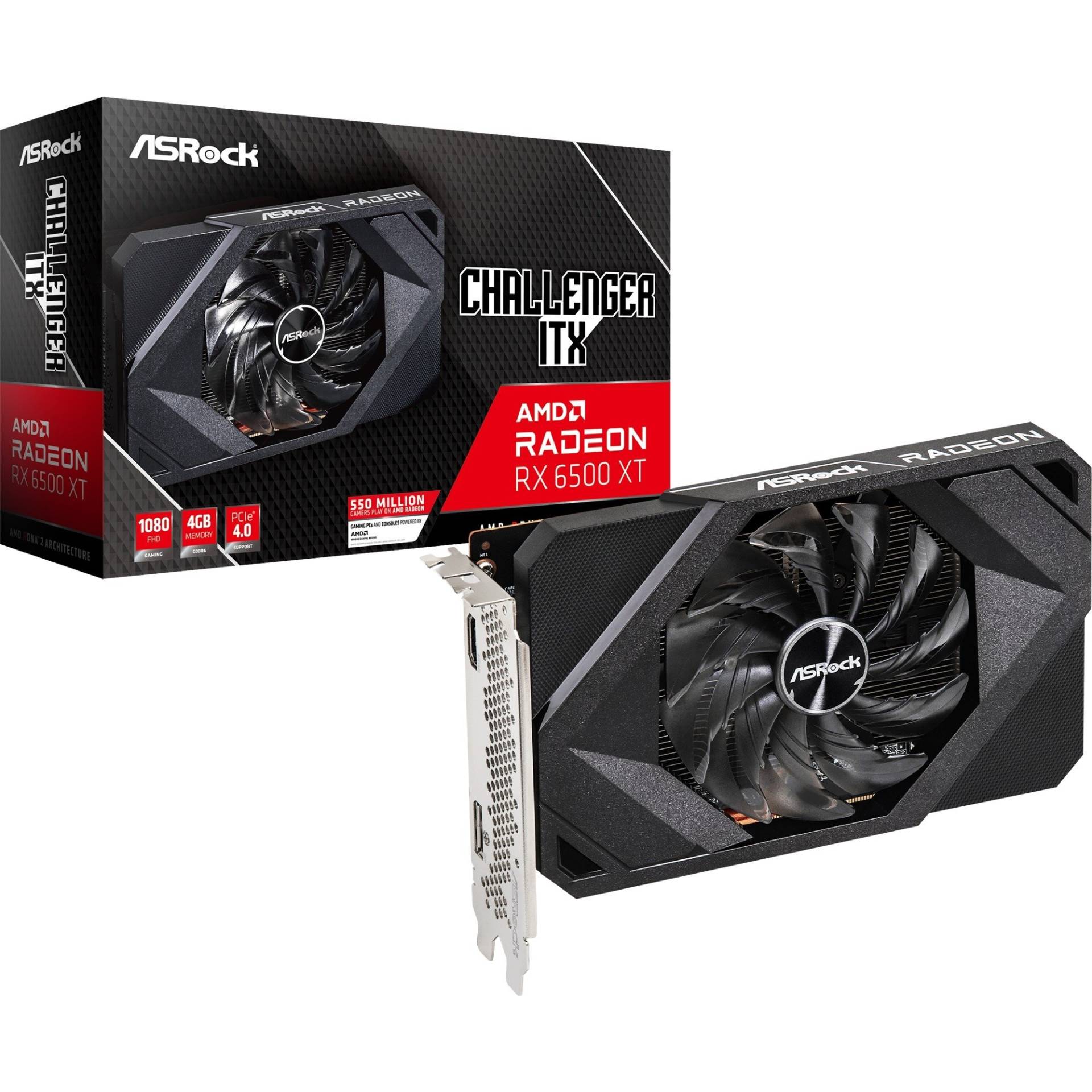 Radeon 6500 XT Challenger ITX, Grafikkarte von ASRock