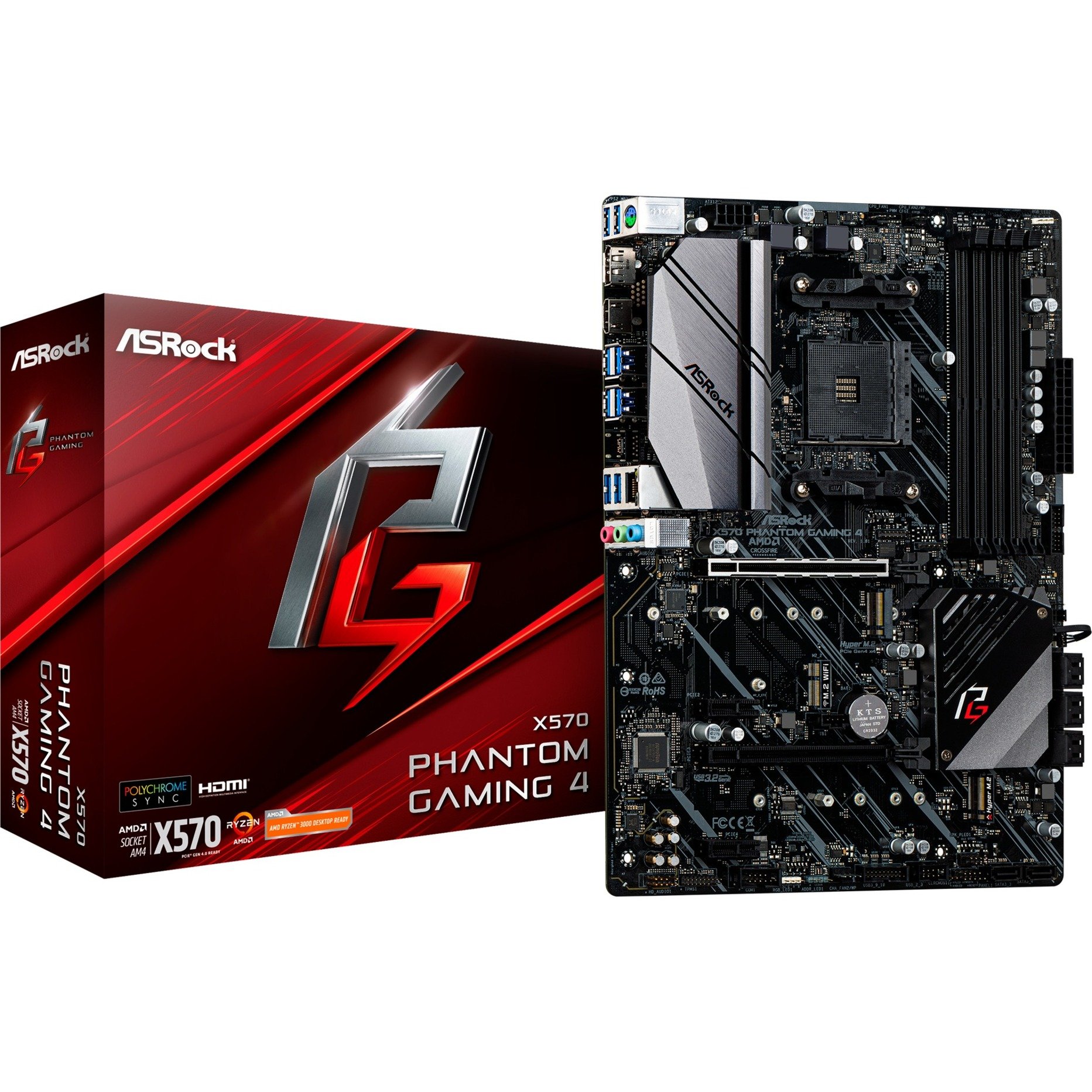 X570 PHANTOM GAMING 4, Mainboard von ASRock