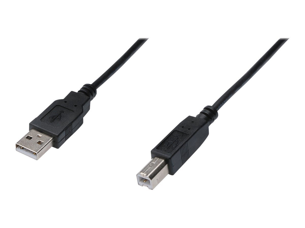 ASSMANN ASSMANN DIGITUS USB 2.0 Typ A-B St/St 1.8m Anschlusskabel schwarz USB-Kabel von ASSMANN