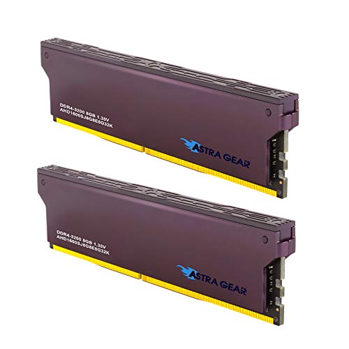 ASTRA GEAR 16GB (2x 8GB) DDR4 3200MHz (PC4-25600) Desktop Speicher RAM Upgrade Gaming U-DIMM (AHD1600SJ8G8E8G32K) von ASTRA GEAR