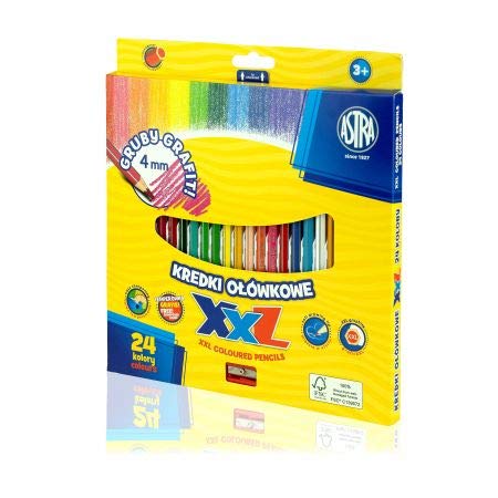 Bleistift 24 Farben XXL Graphit 4 mm Astra von ASTRA